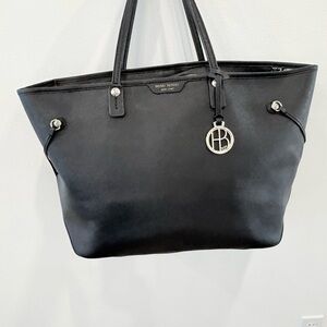 Henri Bendel Black Tote with Spacious Main Compartment and Sturdy Handles